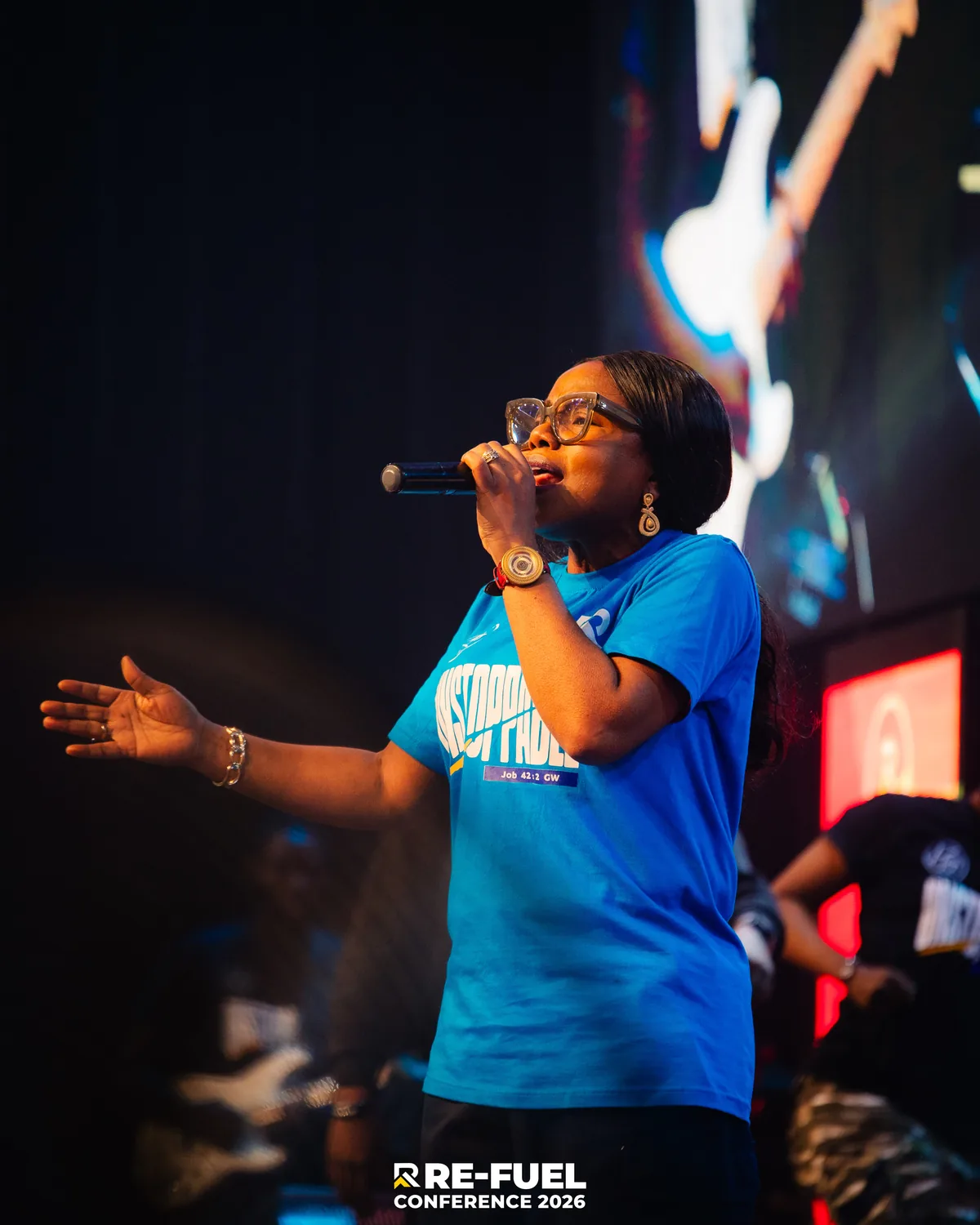 Victoria Reuben leading worship